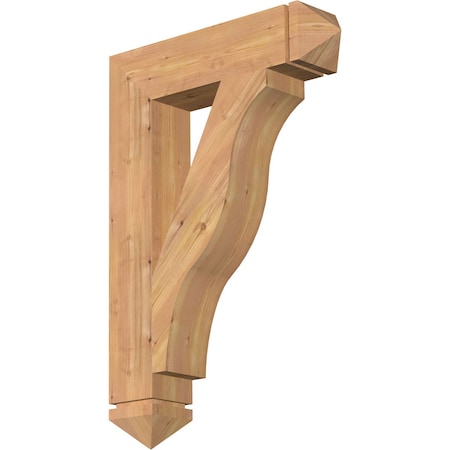 Ekena Millwork Funston Arts & Crafts Smooth Bracket, Western Red Cedar, 5 1/2"W x 26"D x 38"H BKT06X26X38FST03SWR